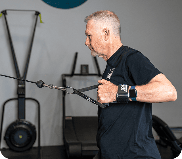 Semi-private strength session supervised by a Pete Health coach